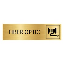 Goud aluminium deurbordje Fiber Optic