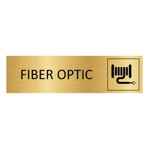 Goud aluminium deurbordje Fiber Optic