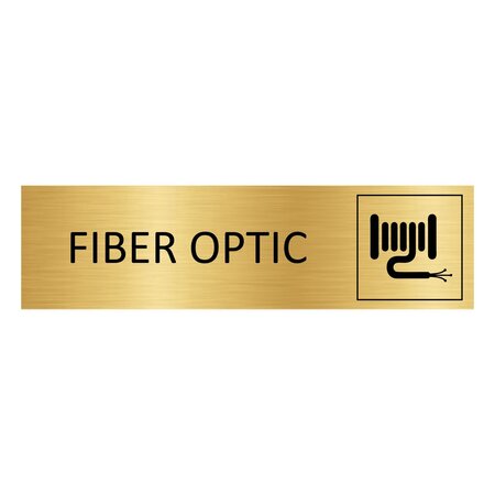 Goud aluminium deurbordje Fiber Optic 165 x 45 mm - per 1 stuk
