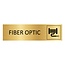 Goud aluminium deurbordje Fiber Optic 165 x 45 mm - per 1 stuk