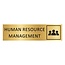 Goud aluminium deurbordje Human Resource Management 165 x 45 mm - per 1 stuk
