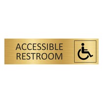 Goud aluminium deurbordje Accessible restroom