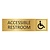 Goud aluminium deurbordje Accessible restroom