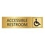 CombiCraft Goud aluminium deurbordje Accessible restroom 165 x 45 mm - per 1 stuk