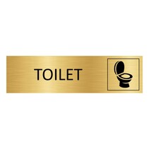 Goud aluminium deurbordje Toilet