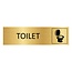 Goud aluminium toiletbordje 165 x 45 mm - per 1 stuk