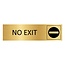 Goud aluminium deurbordje No exit 165 x 45 mm - per 1 stuk