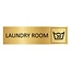 Goud aluminium deurbordje Laundry room 165 x 45 mm - per 1 stuk