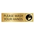 Goud aluminium deurbordje Please wash your hands
