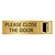 Goud aluminium deurbordje Please close the door