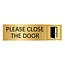 Goud aluminium deurbordje Please close the door 165 x 45 mm - per 1 stuk