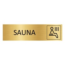 Goud aluminium deurbordje Sauna