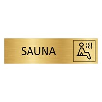 Goud aluminium deurbordje Sauna