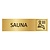 Goud aluminium deurbordje Sauna
