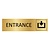 Goud aluminium deurbordje Entrance