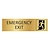 Goud aluminium deurbordje emergency exit