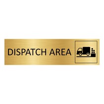 Goud aluminium deurbordje Dispatch area