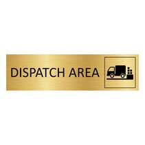 Goud aluminium deurbordje Dispatch area