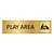 Goud aluminium deurbordje Play area