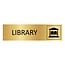 CombiCraft Goud aluminium deurbordje Library 165 x 45 mm - per 1 stuk