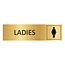 Goud aluminium deurbordje Ladies 165 x 45 mm - per 1 stuk