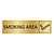 Goud aluminium deurbordje Smoking area