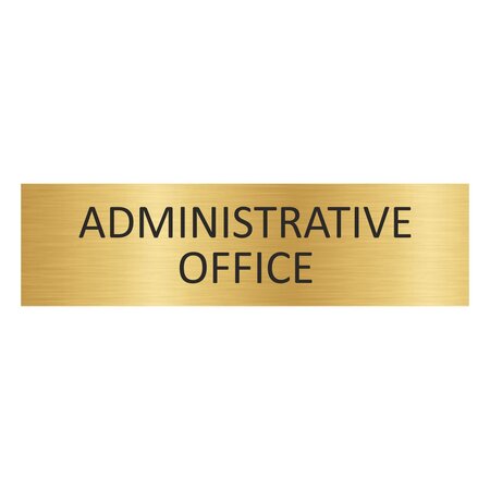 Goud aluminium deurbordje Administrative office 165 x 45 mm - per 1 stuk