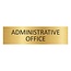 Goud aluminium deurbordje Administrative office 165 x 45 mm - per 1 stuk