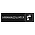 Zwart aluminium deurbordje Drinking water