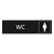 Zwart aluminium deurbordje WC dames