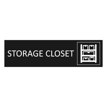 Zwart aluminium deurbordje Storage closet