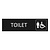 Zwart aluminium deurbordje heren toilet