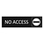 Zwart aluminium deurbordje No access