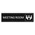Zwart aluminium deurbordje Meeting room