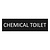 Zwart aluminium deurbordje Chemical toilet