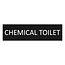 Zwart aluminium deurbordje chemisch toilet 165 x 45 mm - per 1 stuk
