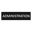 Zwart aluminium deurbordje Administration 165 x 45 mm - per 1 stuk