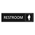 Zwart aluminium deurbordje Genderneutraal restroom