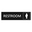 Zwart aluminium deurbordje Genderneutraal restroom 165 x 45 mm - per 1 stuk