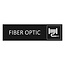 Zwart aluminium deurbordje Fiber Optic 165 x 45 mm - per 1 stuk
