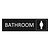 CombiCraft Zwart aluminium deurbordje Bathroom vrouwen