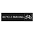 Zwart aluminium deurbordje Bicycle parking