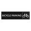 Zwart aluminium deurbordje Bicycle parking 165 x 45 mm - per 1 stuk