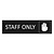 Zwart aluminium deurbordje Staff only