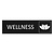Zwart aluminium deurbordje Wellness