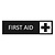 CombiCraft Zwart aluminium deurbordje First aid