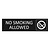Zwart aluminium deurbordje No smoking allowed