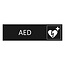 Zwart aluminium deurbordje AED 165 x 45 mm - per 1 stuk