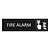 Zwart aluminium deurbordje Fire alarm