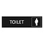 Zwart aluminium deurbordje Genderneutraal toilet 165 x 45 mm - per 1 stuk